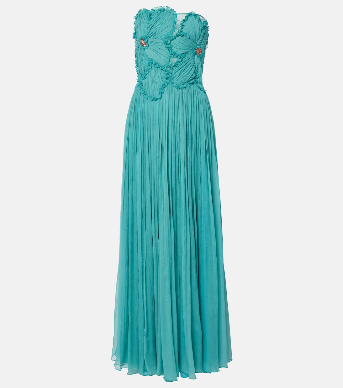 Adamaris embellished silk-blend chiffon gown | Costarellos
