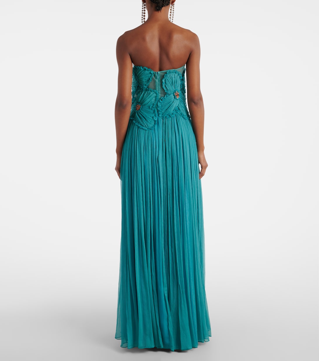 Adamaris embellished silk-blend chiffon gown | Costarellos