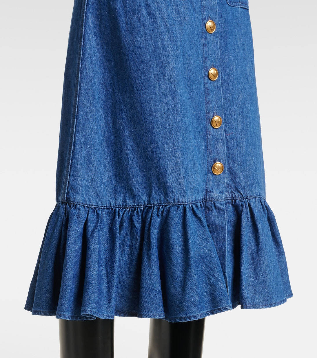 Falda midi de denim | Valentino