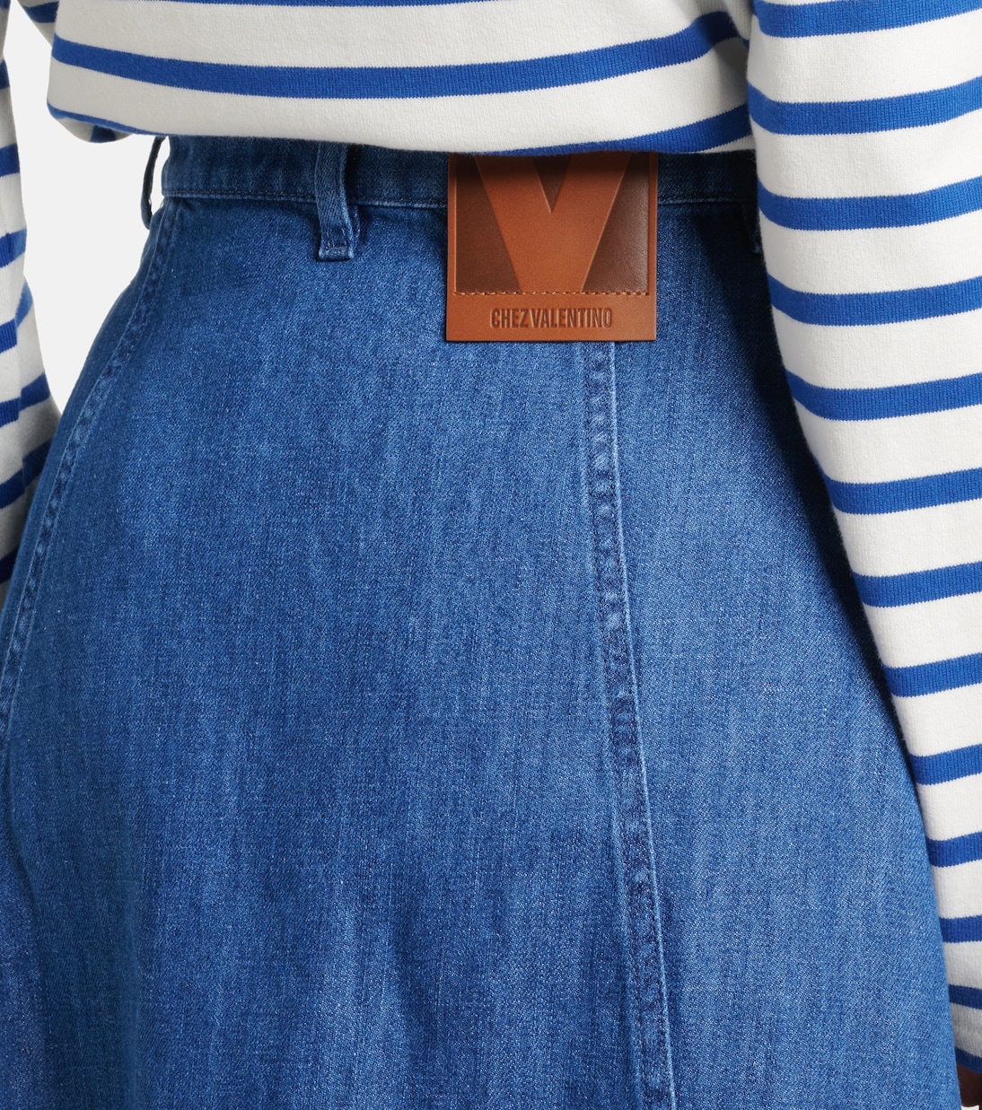 Falda midi de denim | Valentino