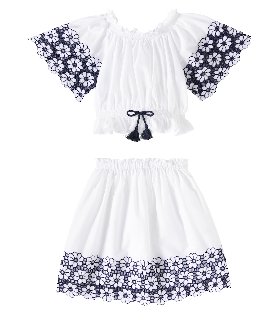 Floral cotton top and skirt set | Patachou