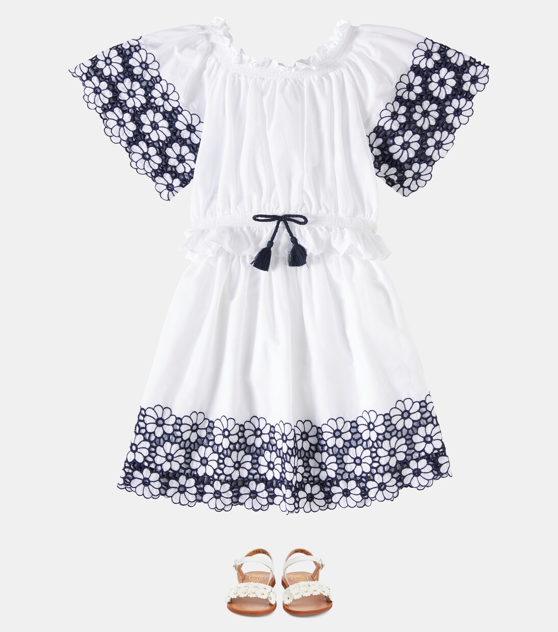 Floral cotton top and skirt set | Patachou
