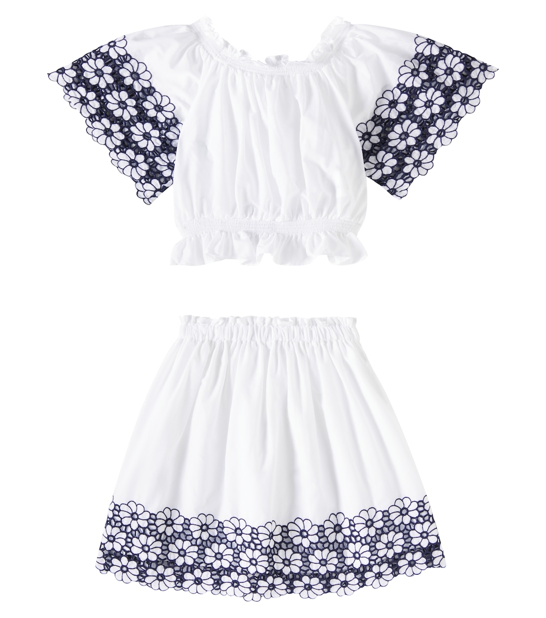 Floral cotton top and skirt set | Patachou