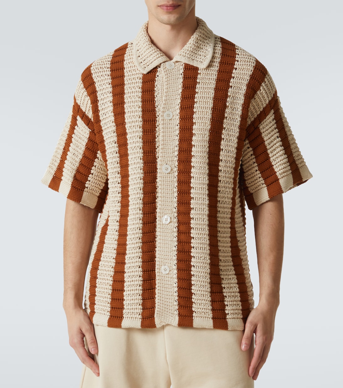 Camicia bowling Thomas in crochet | Orlebar Brown