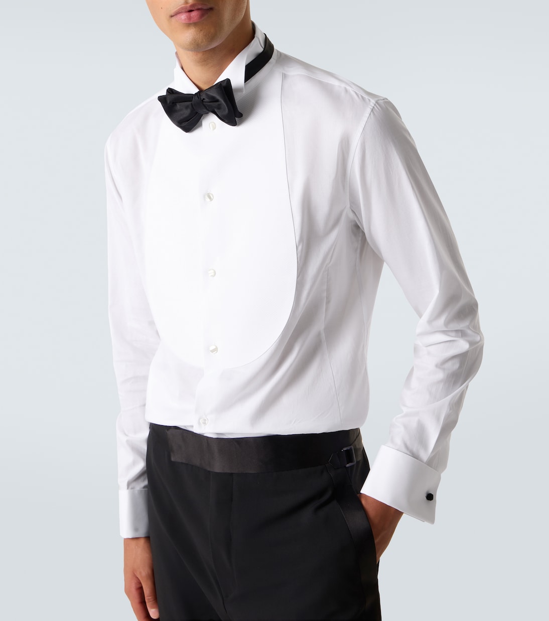 Cotton poplin tuxedo shirt | Giorgio Armani