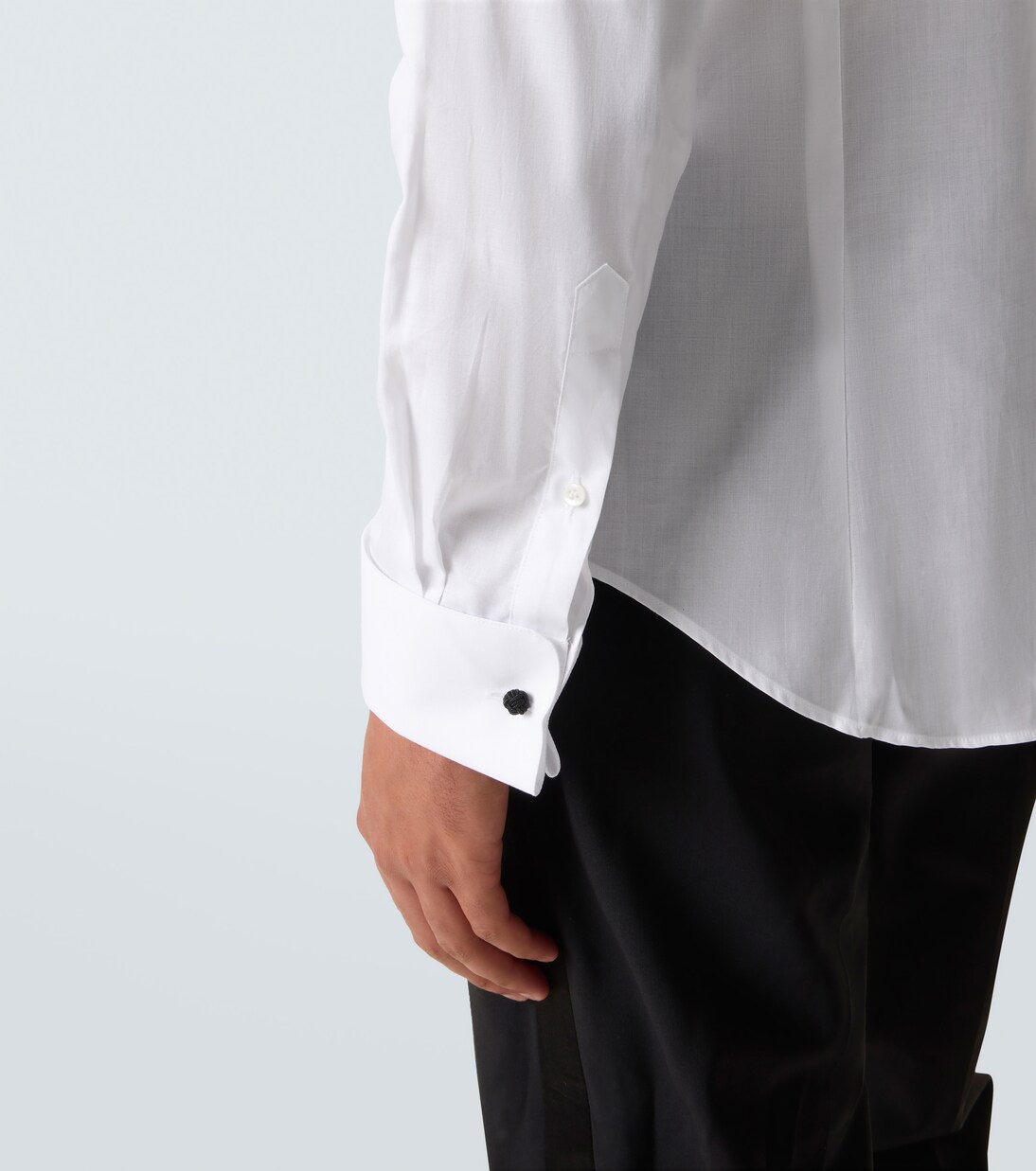 Cotton poplin tuxedo shirt | Giorgio Armani
