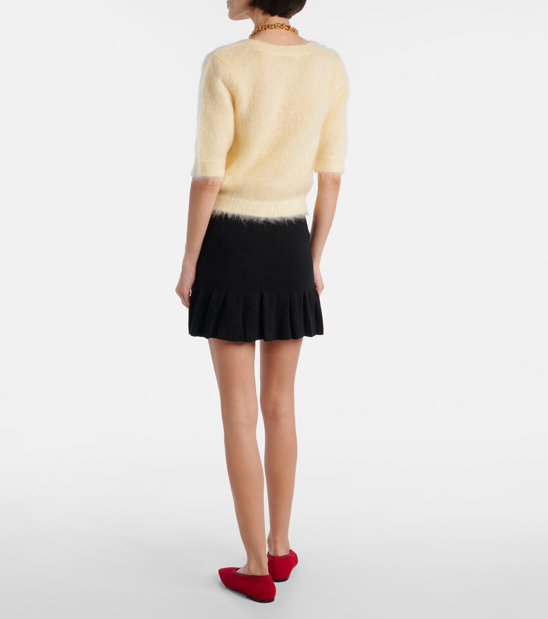 Pull brodé en mohair mélangé | Alessandra Rich