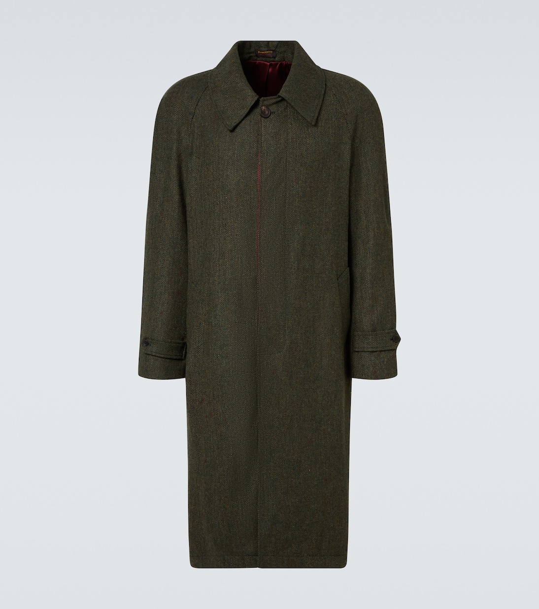 Herringbone virgin wool coat | Rubinacci