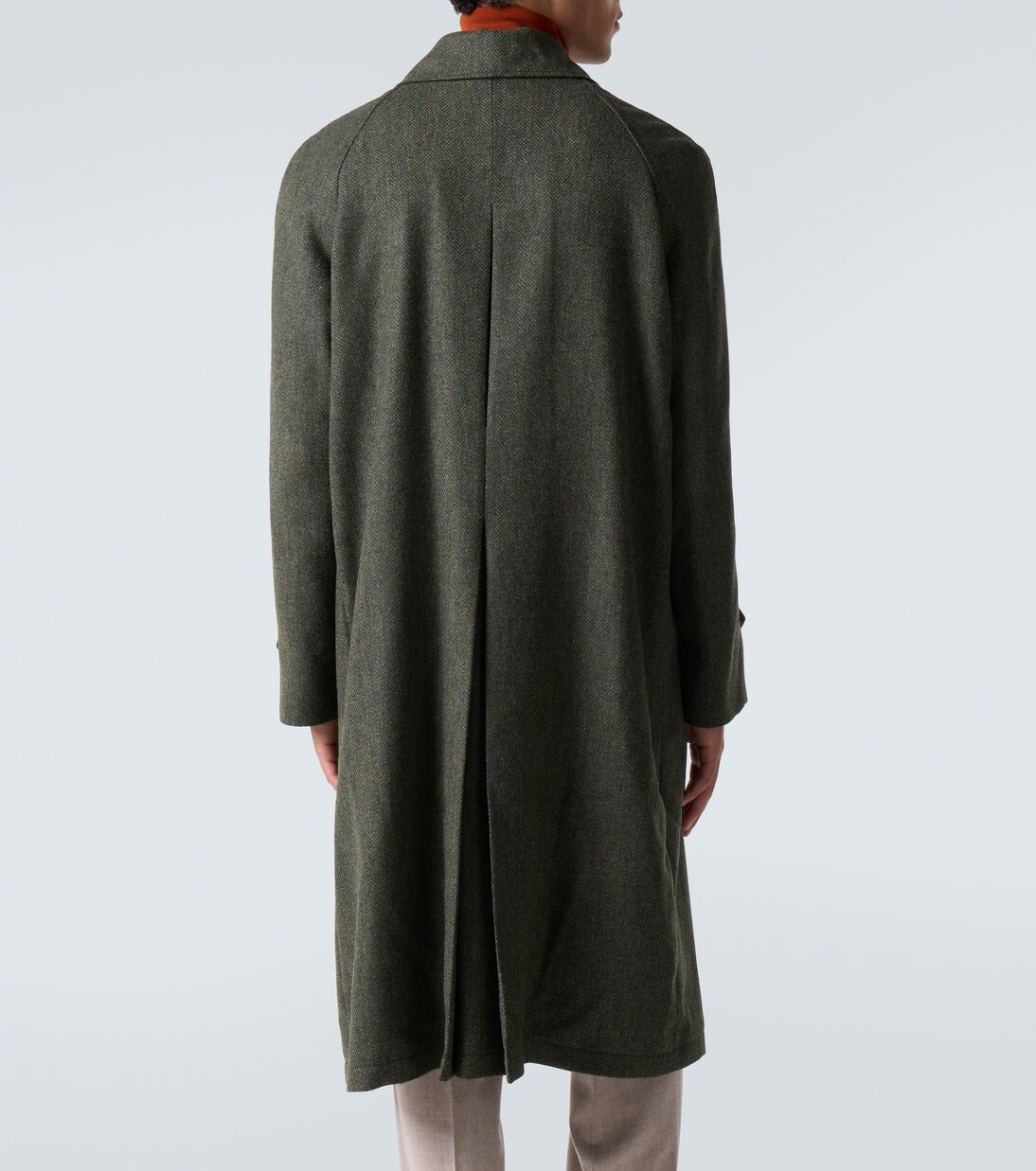 Herringbone virgin wool coat | Rubinacci