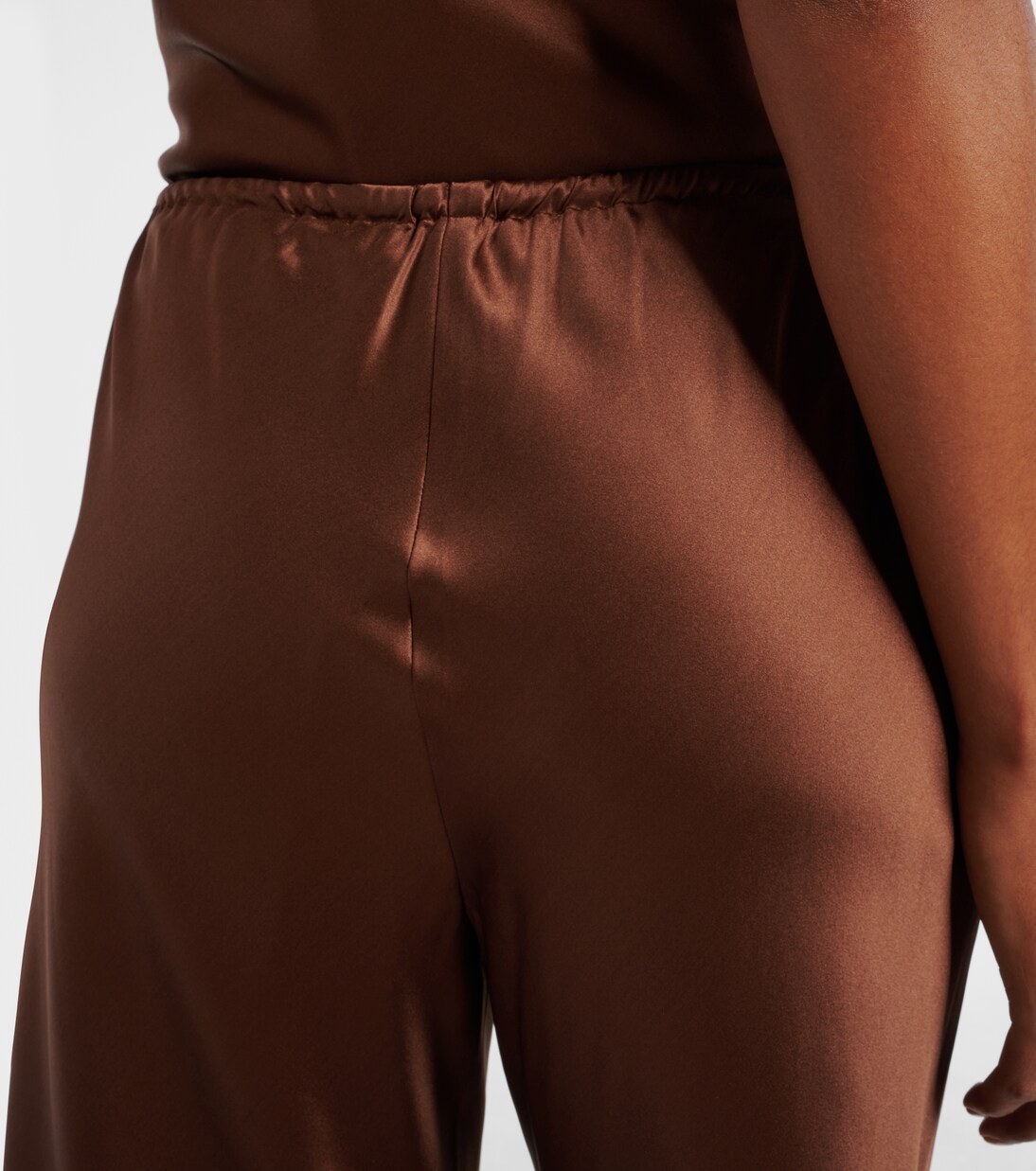 Pantalon droit Billie en soie mélangée | Veronica Beard