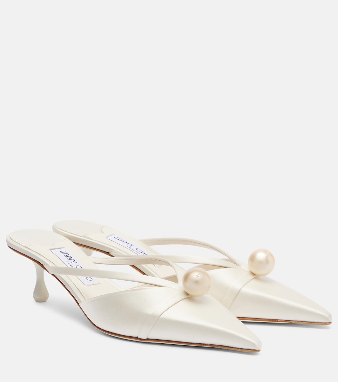 Bridal Sana 50 embellished satin mules | Jimmy Choo