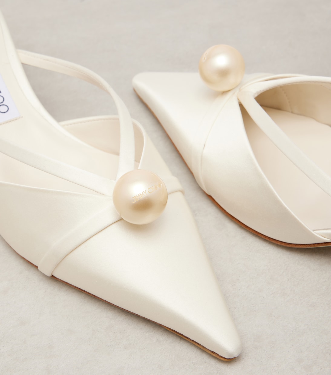 Bridal Sana 50 embellished satin mules | Jimmy Choo