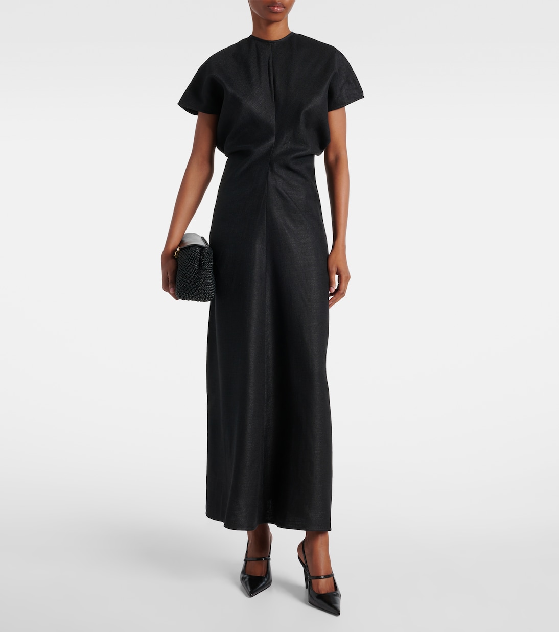 缩褶加长连衣裙 | Toteme