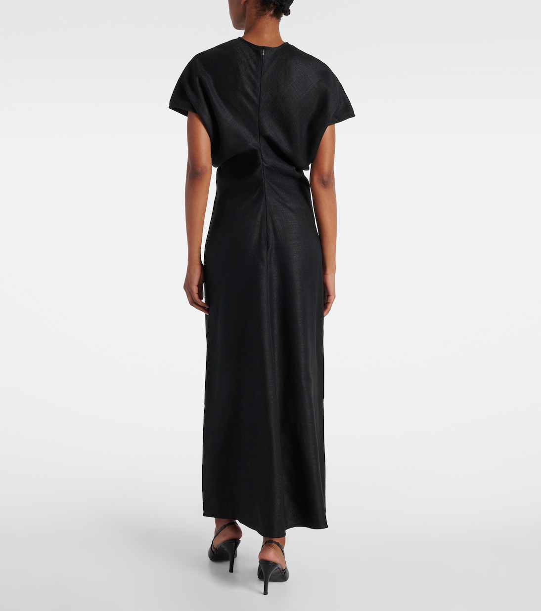 缩褶加长连衣裙 | Toteme