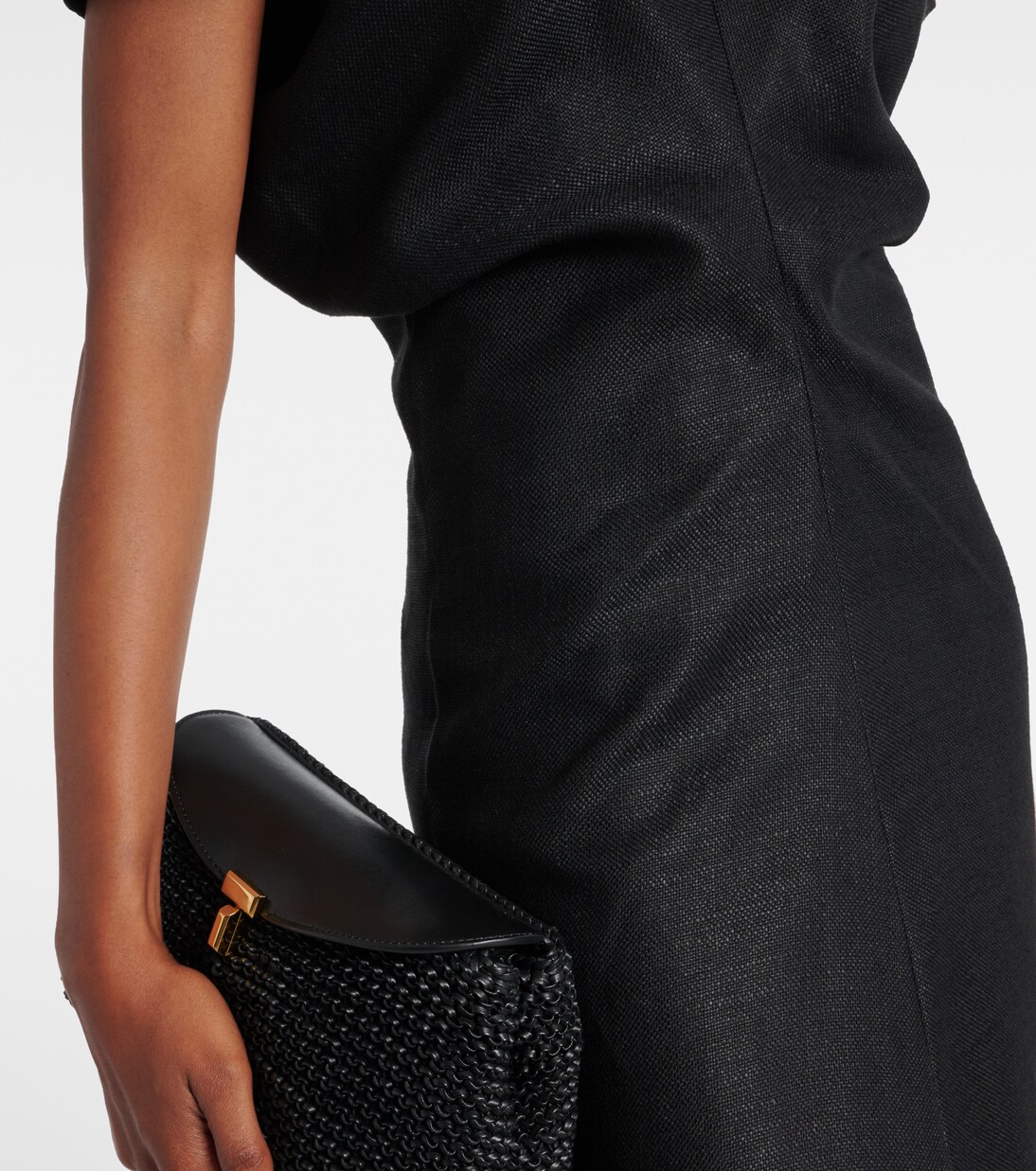 缩褶加长连衣裙 | Toteme