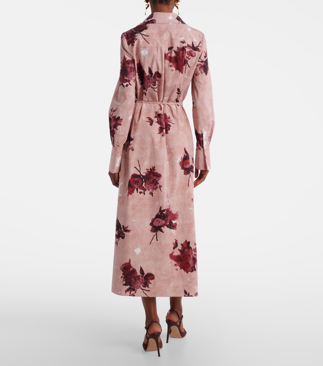 Floral cotton poplin shirt dress | Erdem