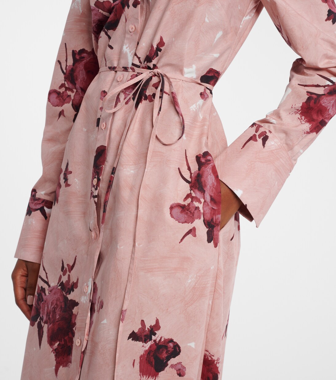Floral cotton poplin shirt dress | Erdem