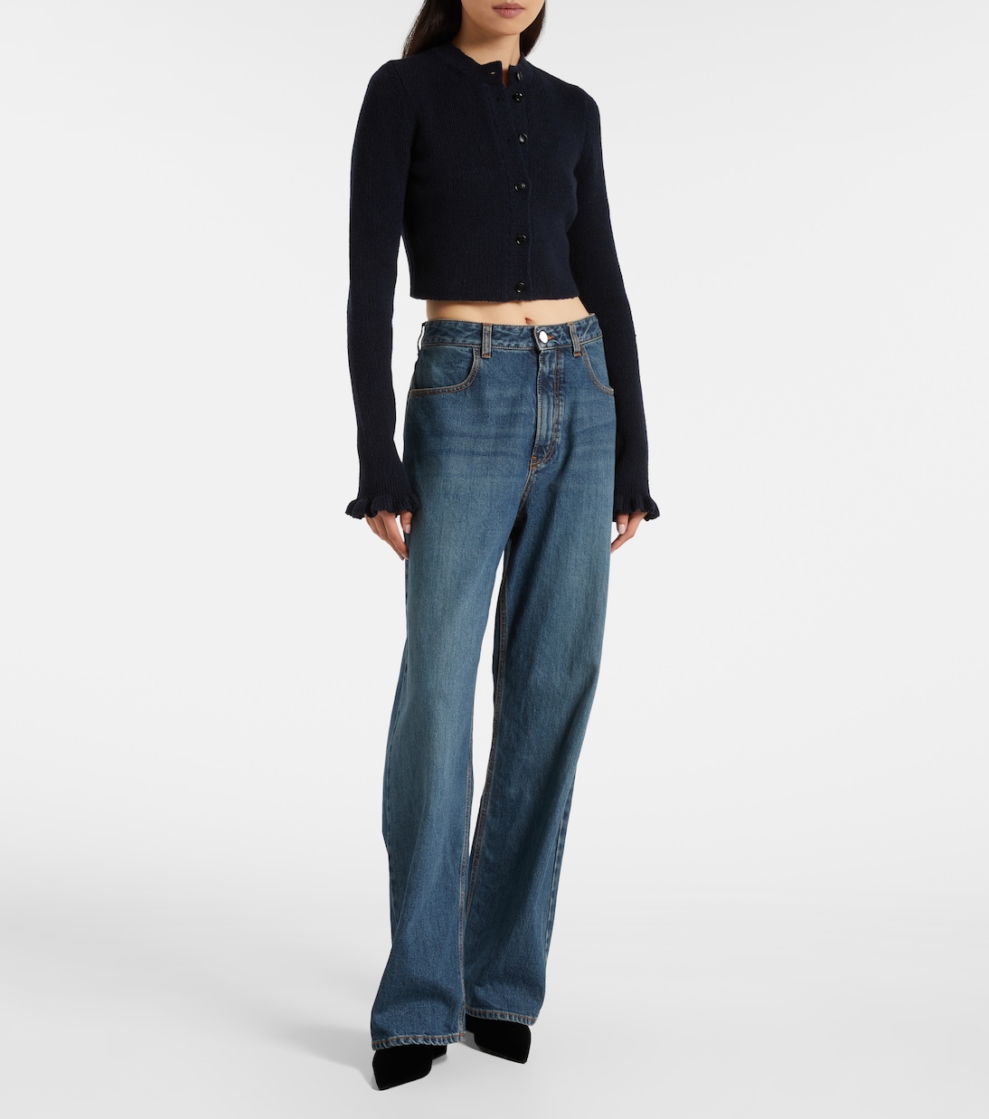 Cube 75 velvet wedge mules | Alaïa