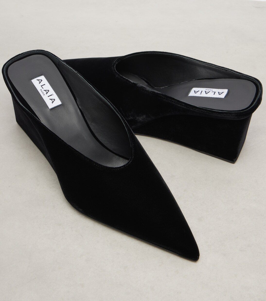 Cube 75 velvet wedge mules | Alaïa