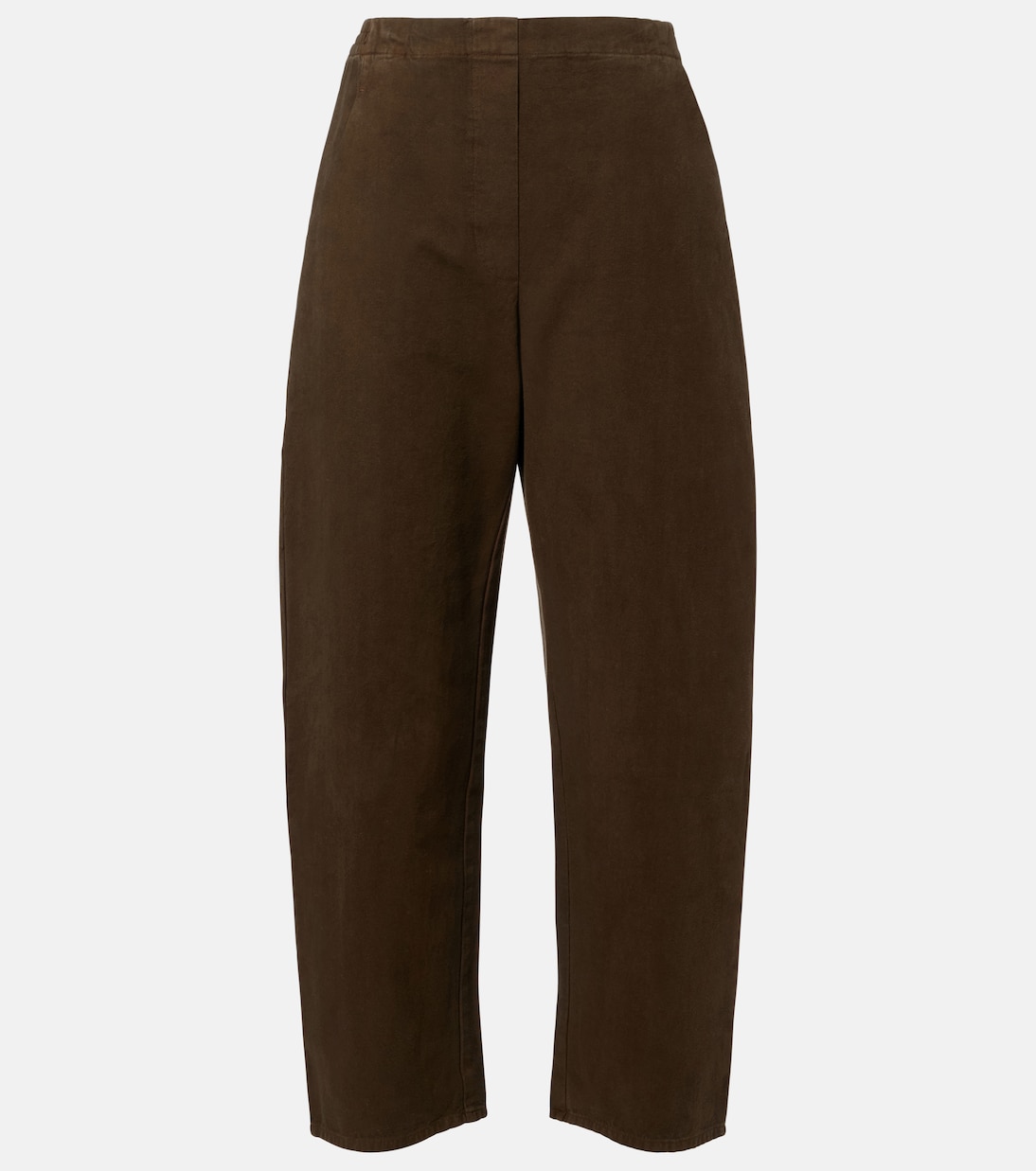 Pantalon barrel Chloe à taille haute en coton | Leset