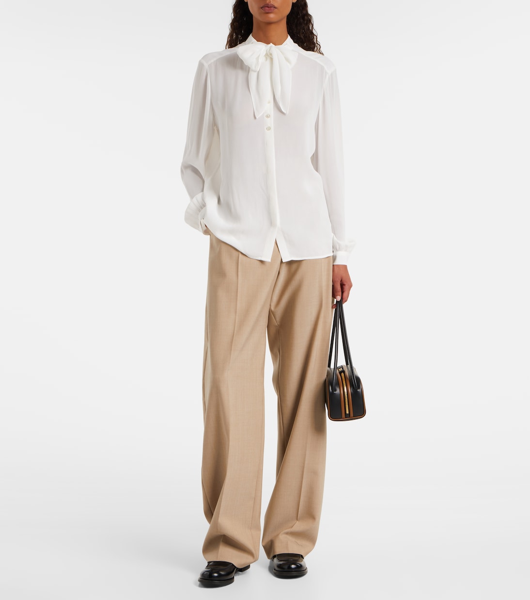 Schluppenbluse aus Georgette  | Tory Burch