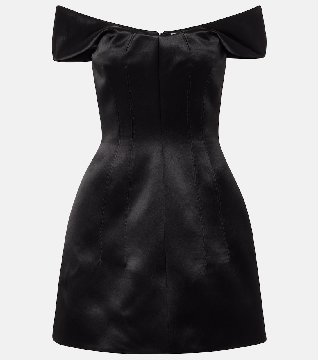 Off-shoulder satin minidress | McQueen
