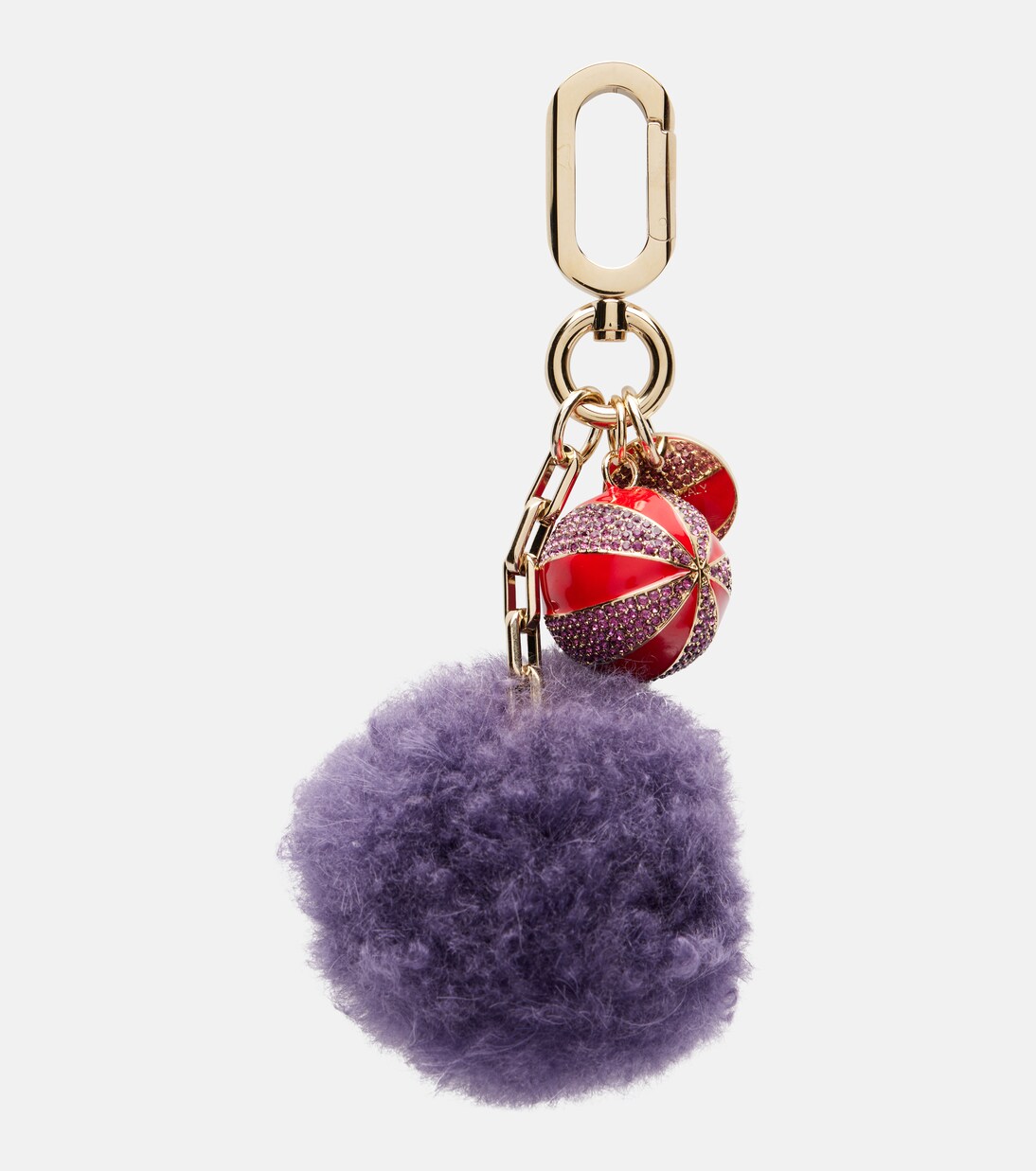 Leather-trimmed bag charm | Christian Louboutin