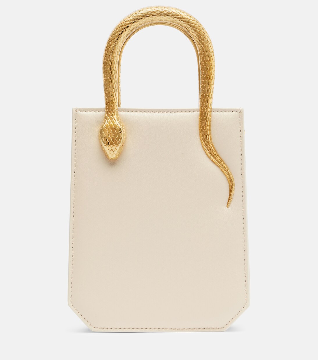 Serpentine Small embellished  leather tote bag | Bvlgari