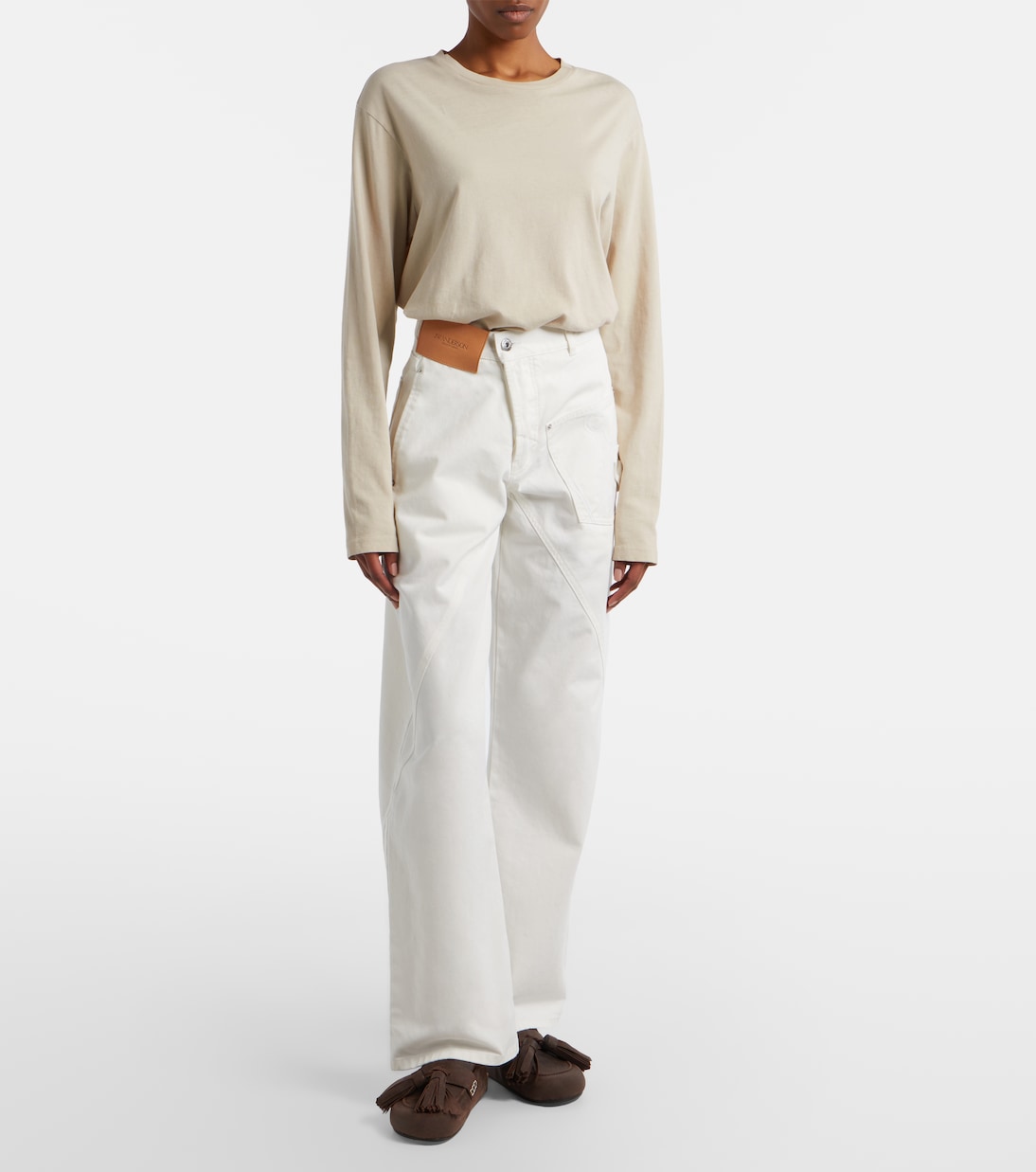Embroidered straight jeans | JW Anderson