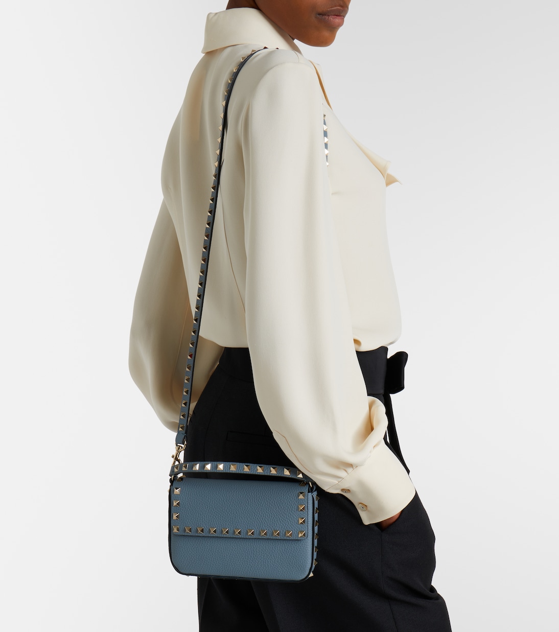 Rockstud 미니 레더 탑 핸들 백 | Valentino Garavani