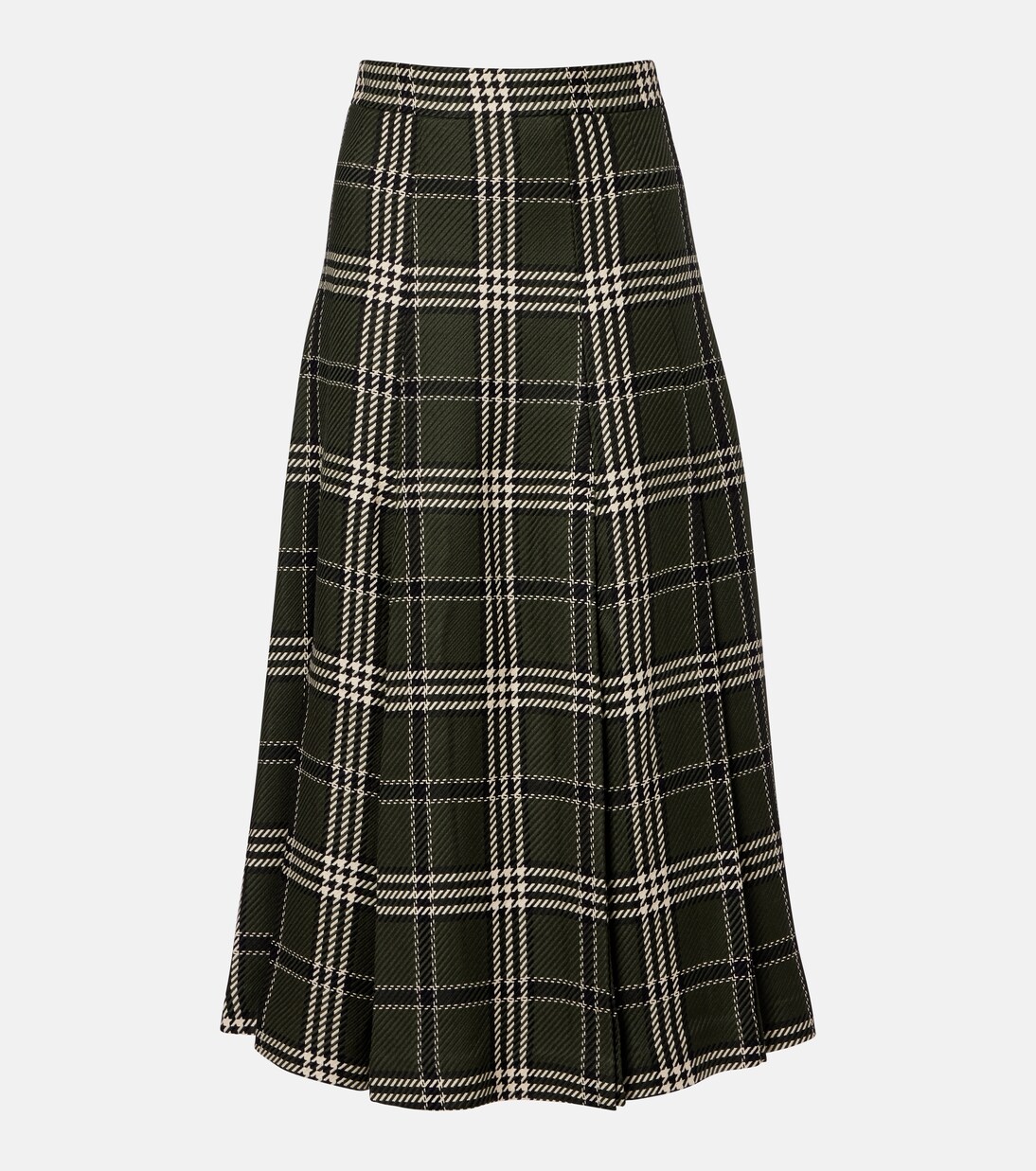 Kensie checked wool-blend midi skirt | Emilia Wickstead