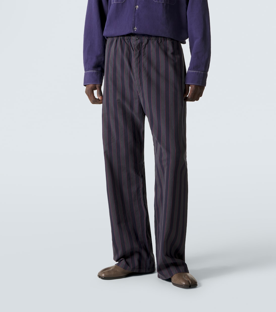 Striped cotton wide-leg pants | Maison Margiela