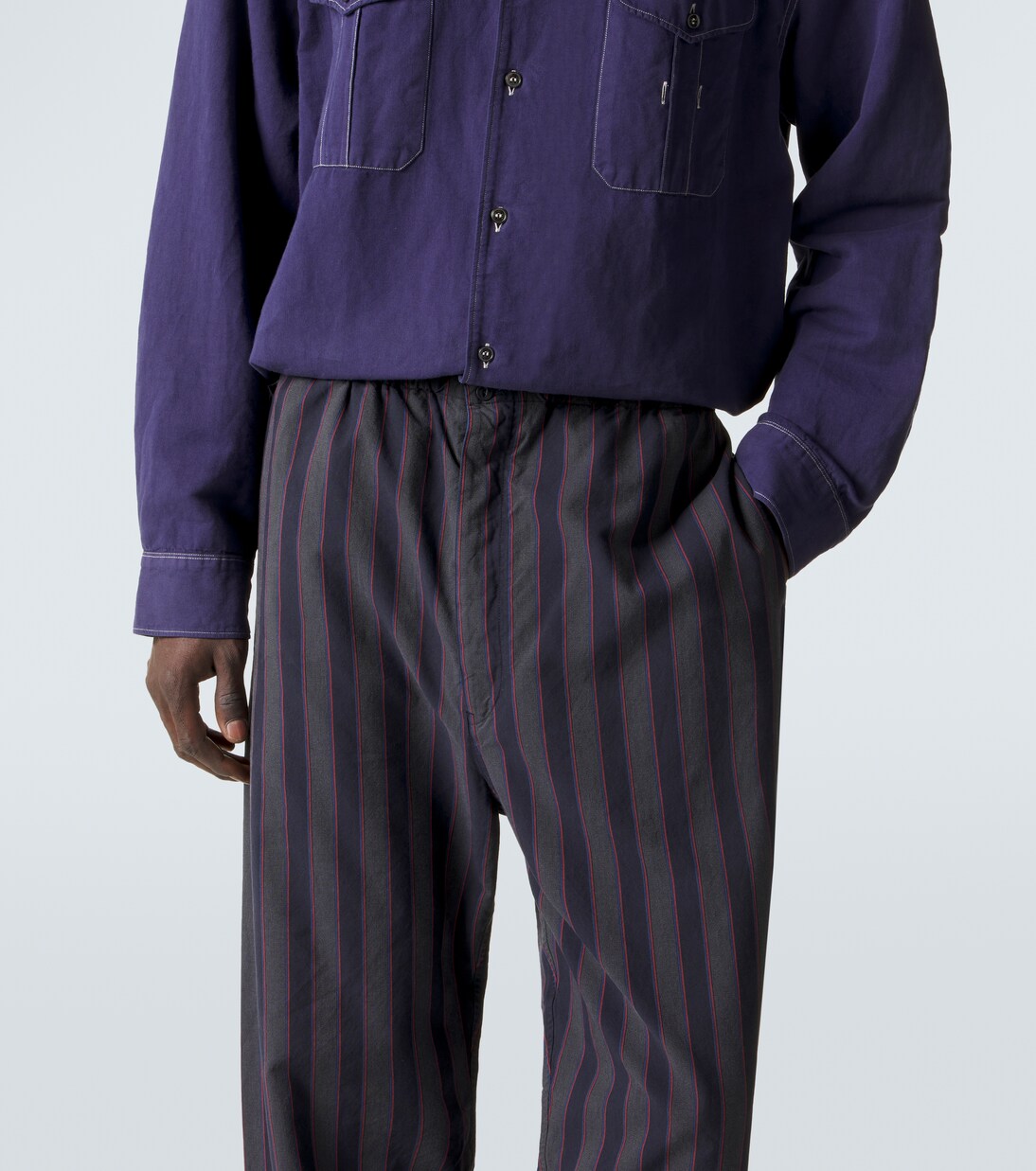 Striped cotton wide-leg pants | Maison Margiela