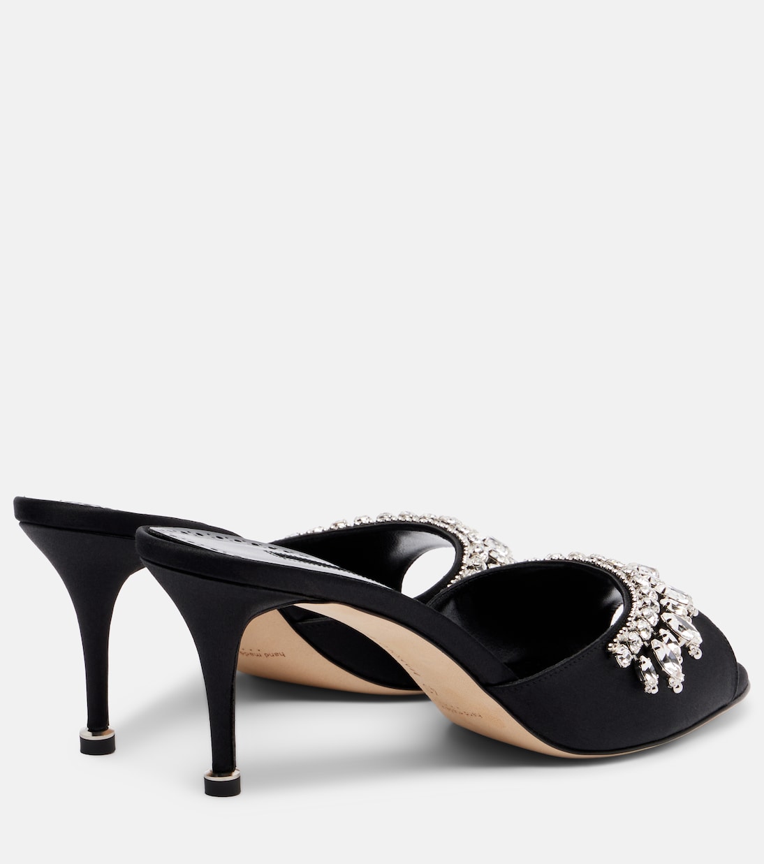 Tulimu 70 embellished satin mules | Manolo Blahnik