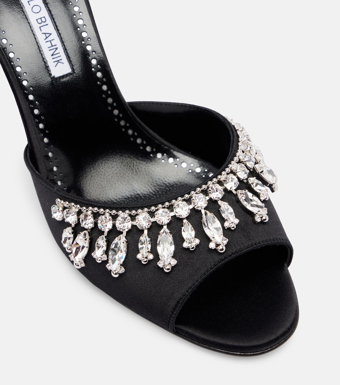 Tulimu 70 embellished satin mules | Manolo Blahnik