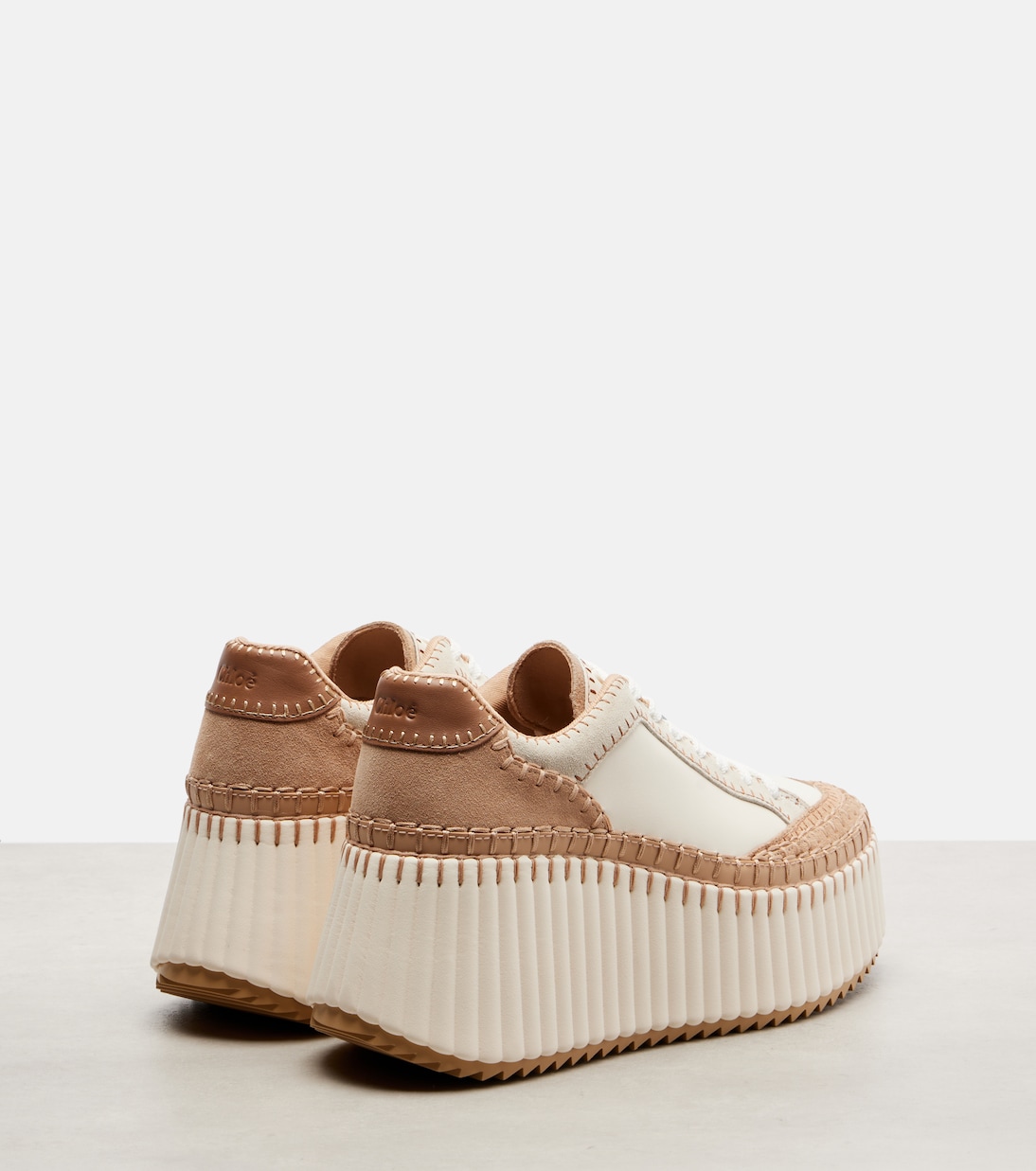 Baskets Nama à plateforme en cuir | Chloé