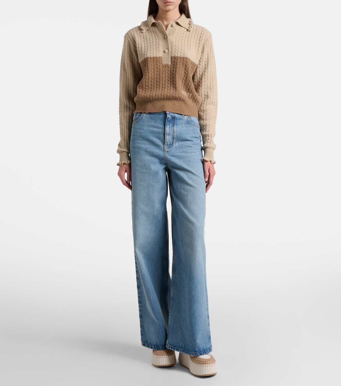 Baskets Nama à plateforme en cuir | Chloé