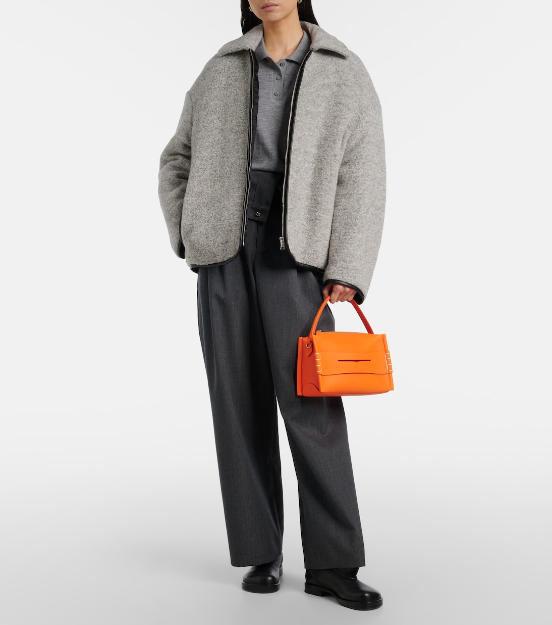 Loafer leather top-handle bag | JW Anderson