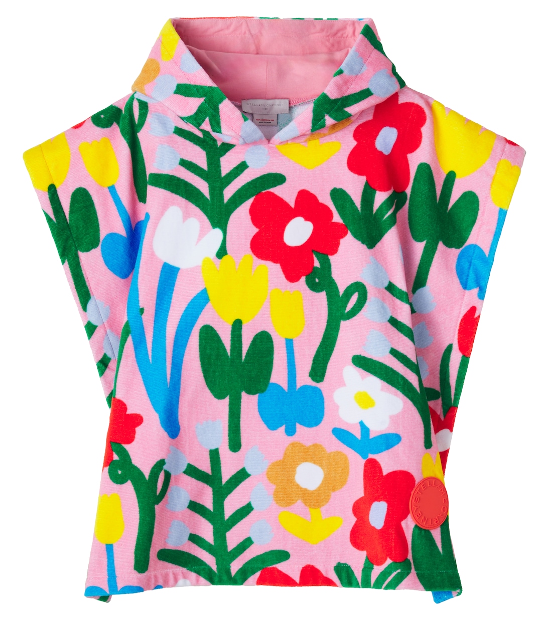 Printed hooded cotton terry towel | Stella McCartney Kids