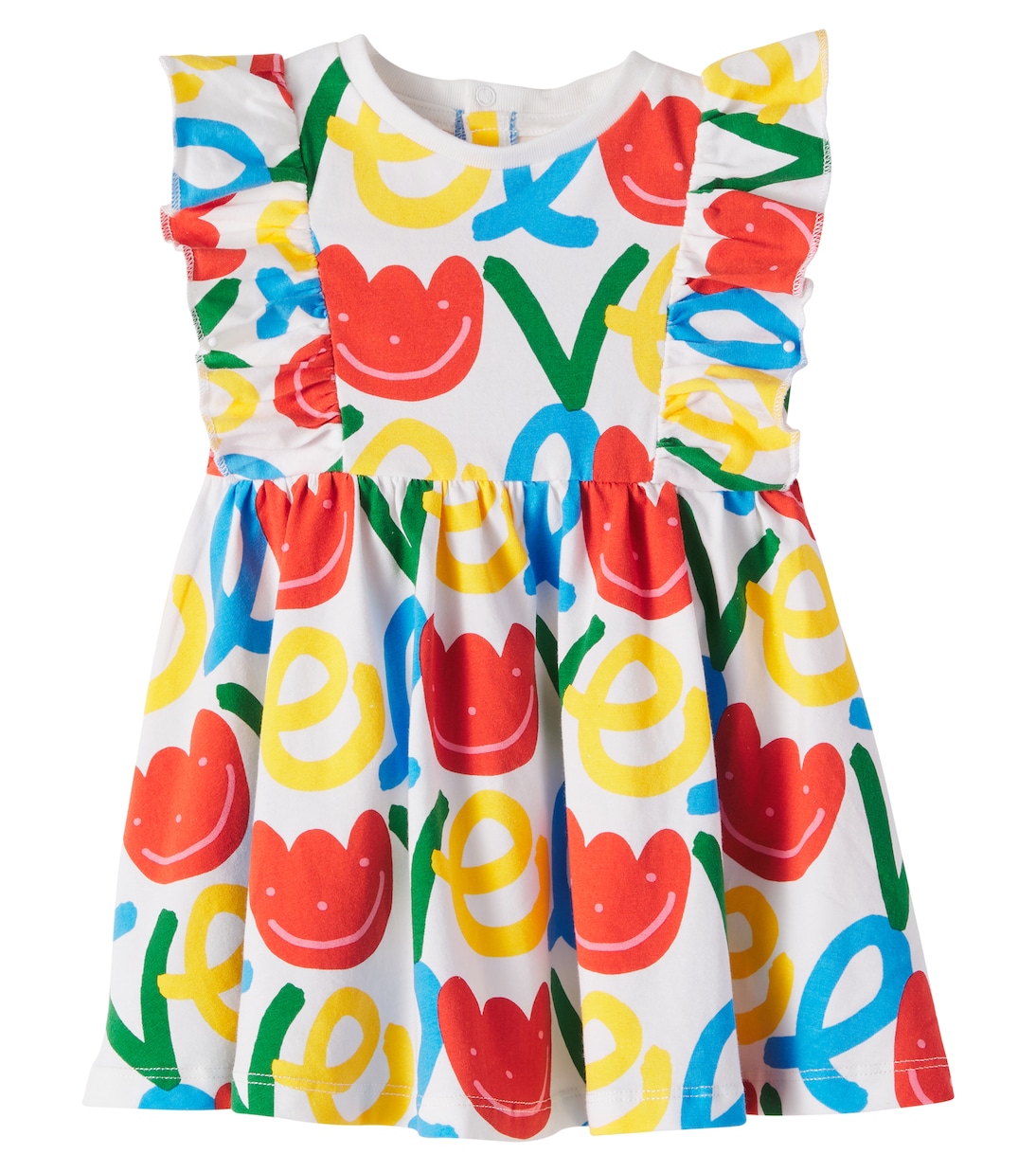 Bebé - vestido en mezcla de algodón estampado | Stella McCartney Kids