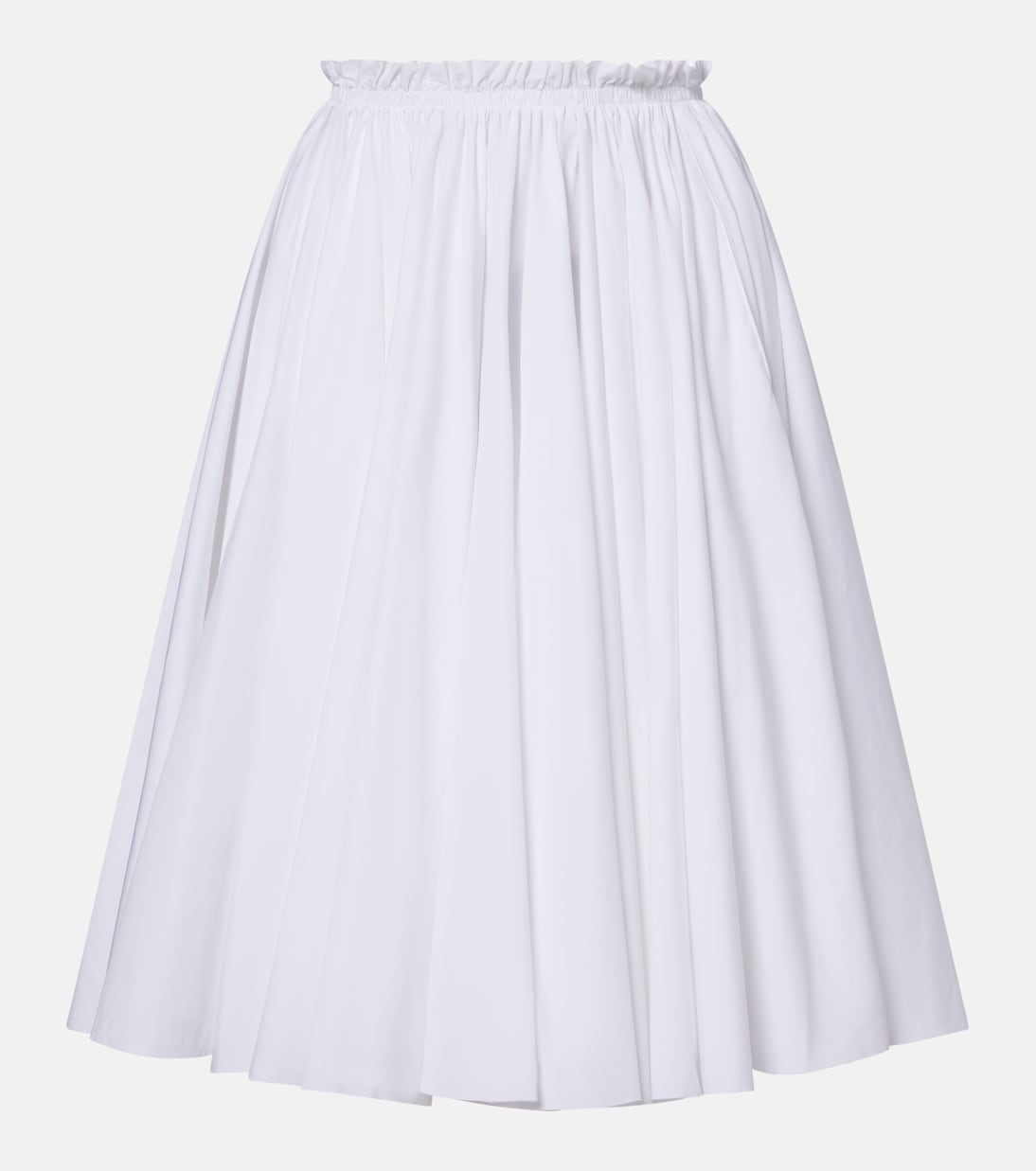Corolla gathered cotton midi skirt | Ami Paris