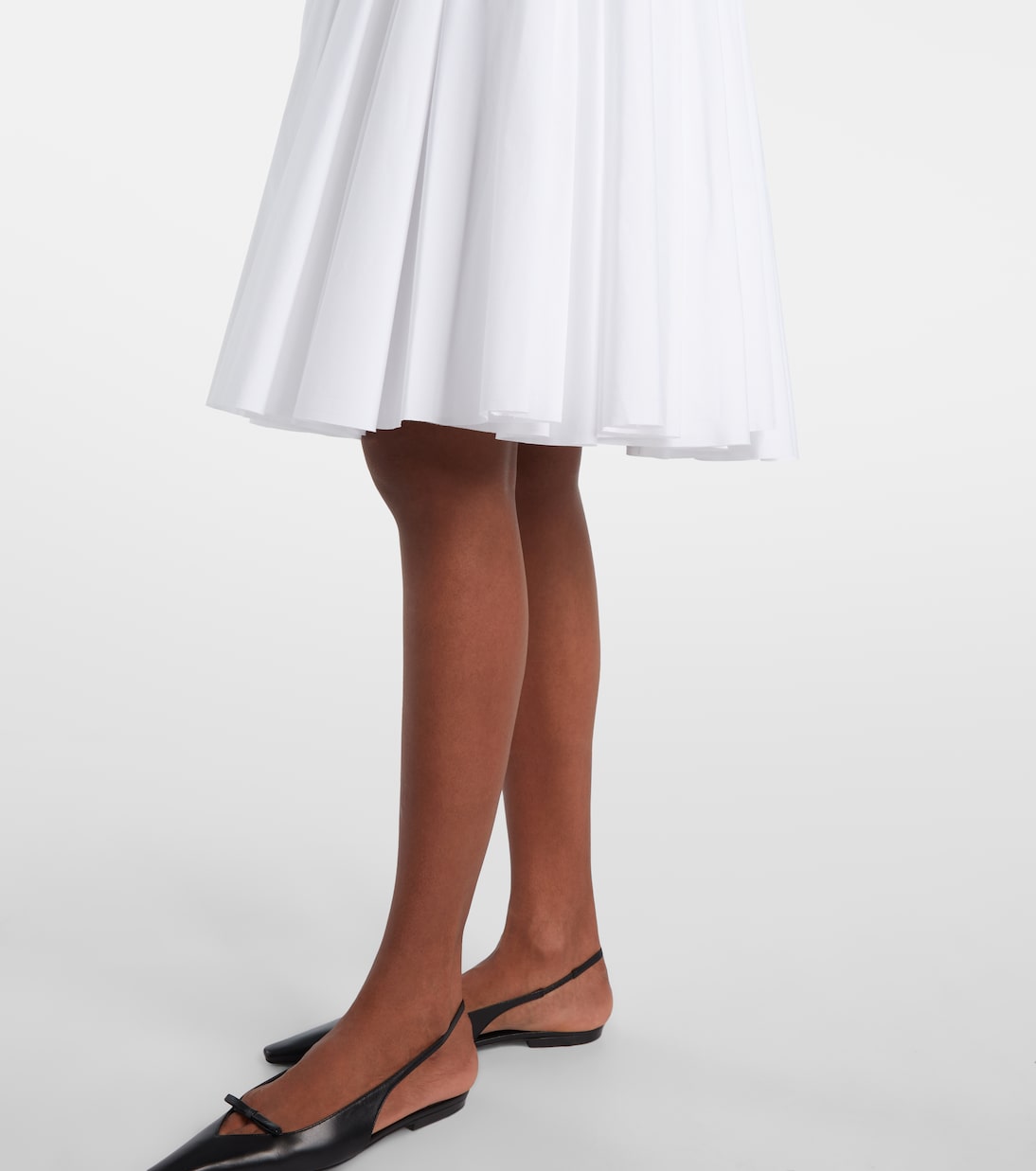Corolla gathered cotton midi skirt | Ami Paris
