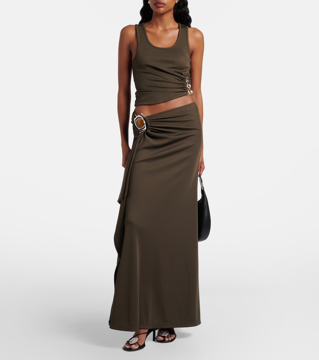 Droplet Crystal 임벨리시드 러치드 탱크 탑 | Christopher Esber