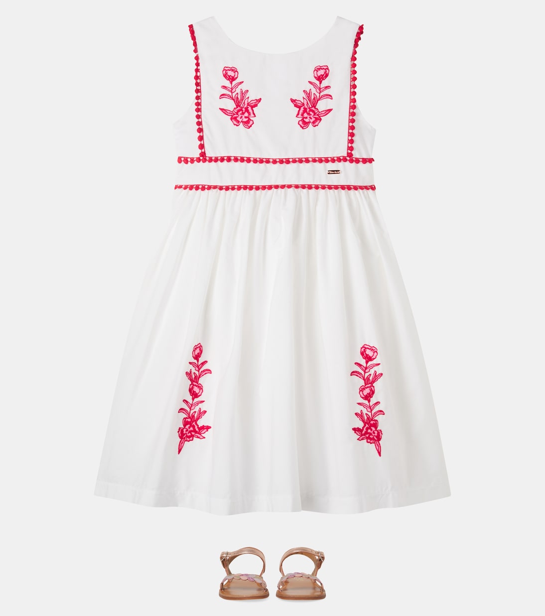 Floral embroidered cotton dress | Patachou