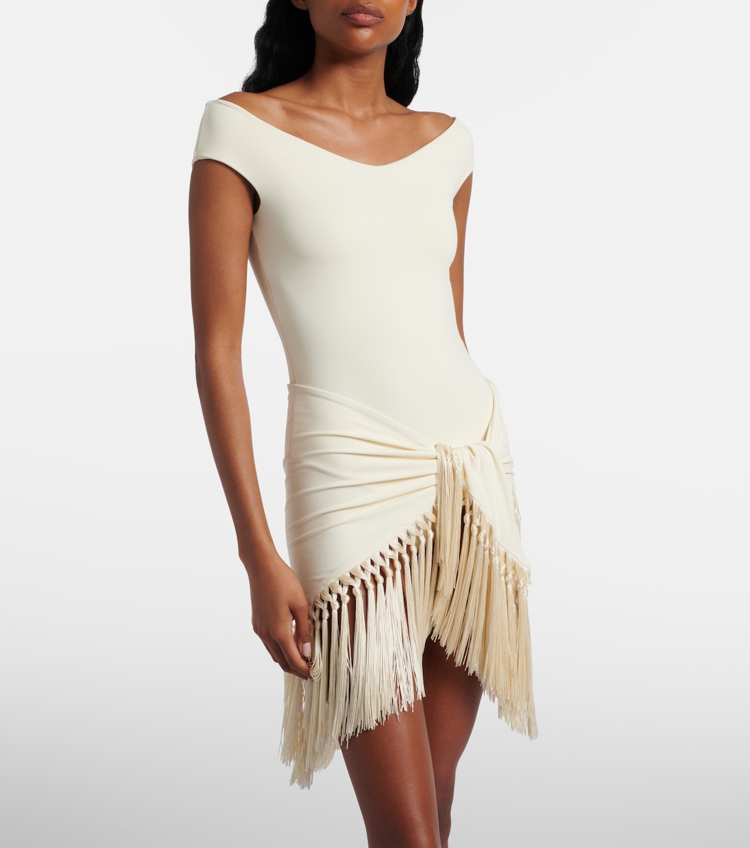 Romy fringed swimsuit and beach cover-up set | Taller Marmo
