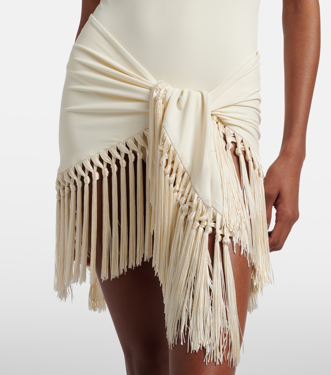 Romy fringed swimsuit and beach cover-up set | Taller Marmo