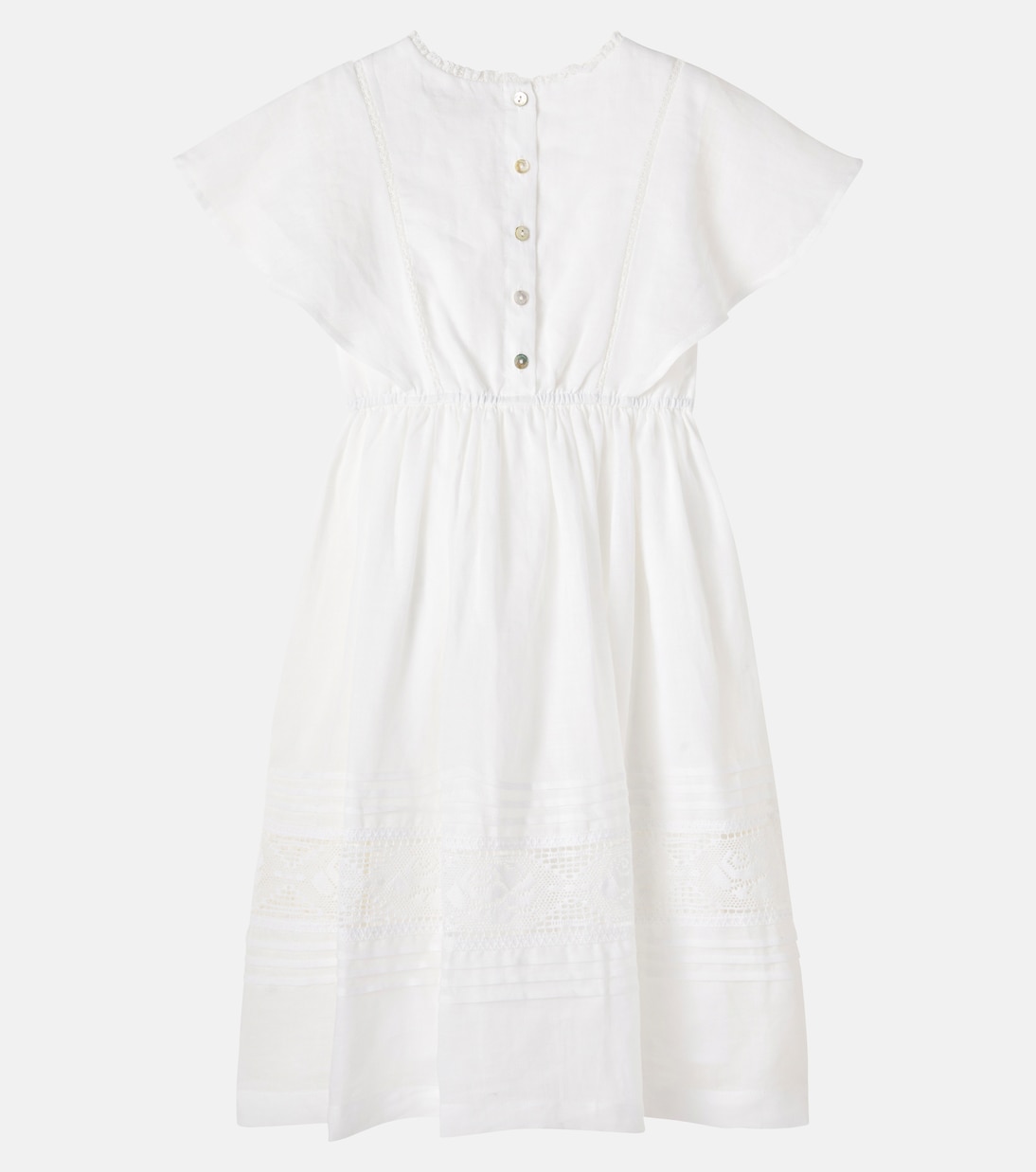 Emilie embroidered ramie dress | C'era Una Volta