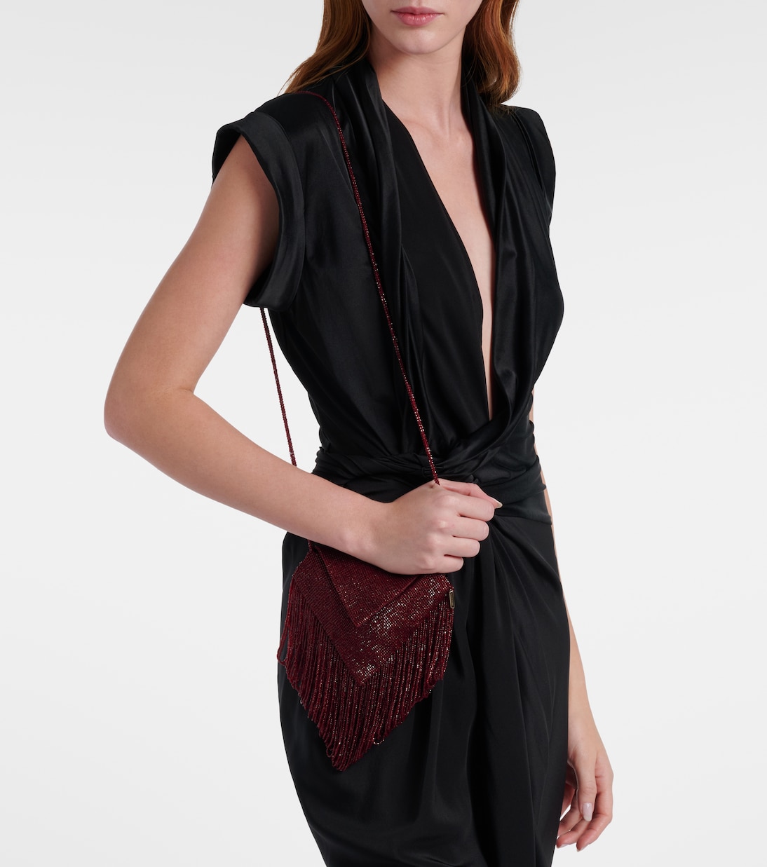 Manhattan beaded satin pouch | Victoria Beckham