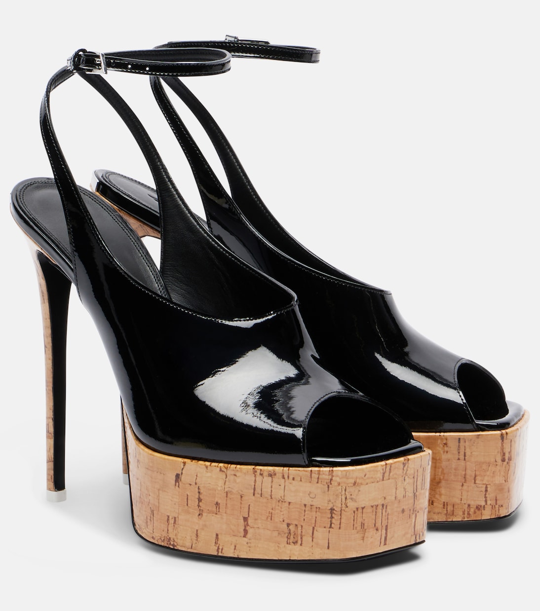 Plateau-Pumps Ornella aus Lackleder | The Attico