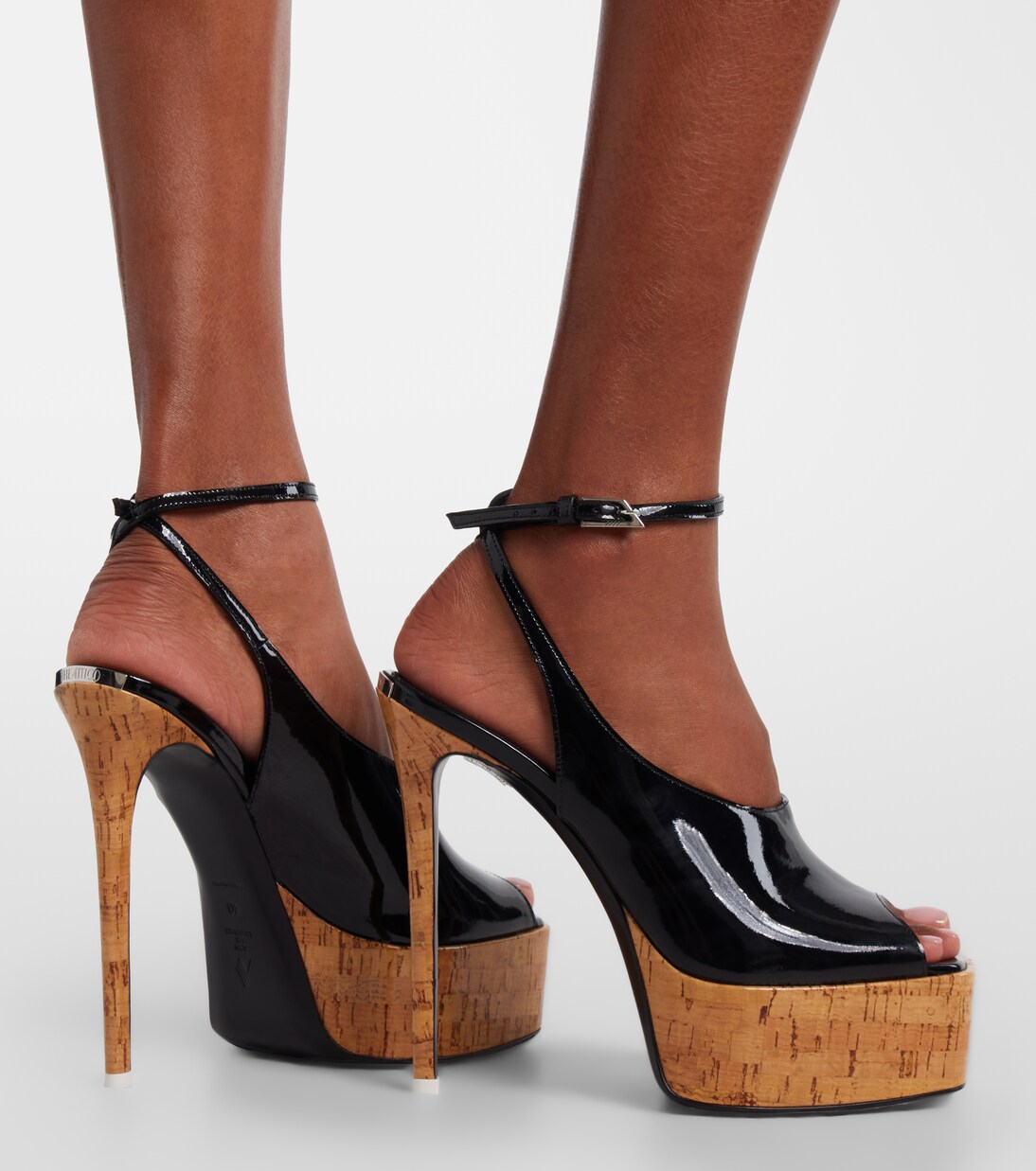 Plateau-Pumps Ornella aus Lackleder | The Attico